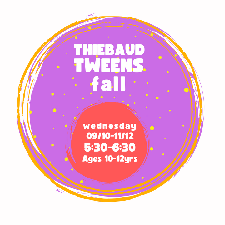 Tweens: FALL, Wednesday 09/10-11/12/2025, 5:30-6:30